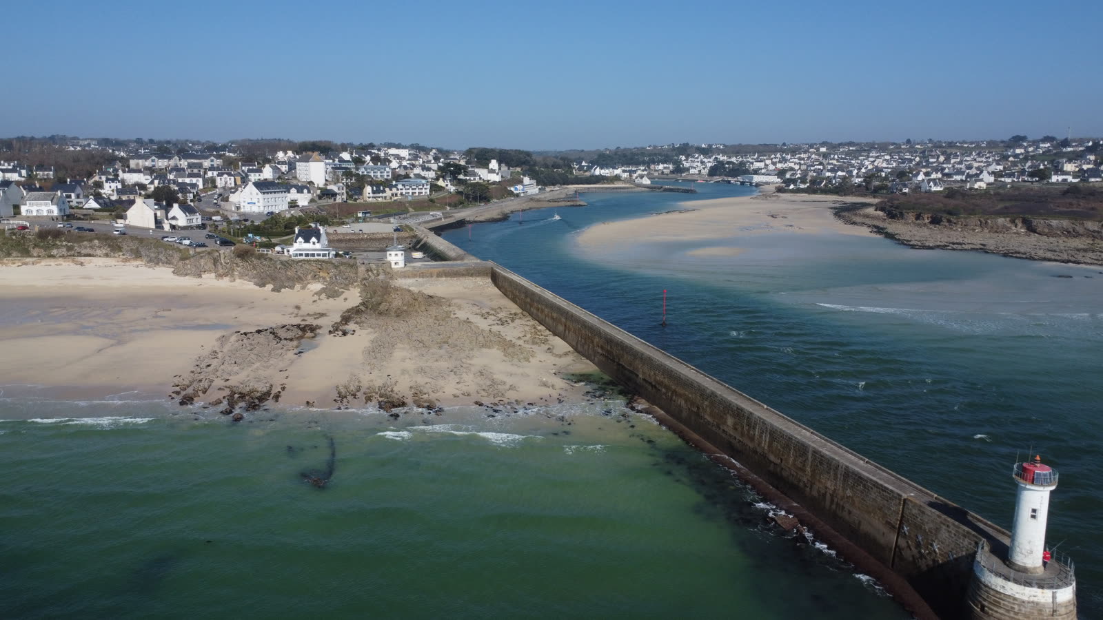 Prise de vue aérienne par drone en Bretagne — Paysage.