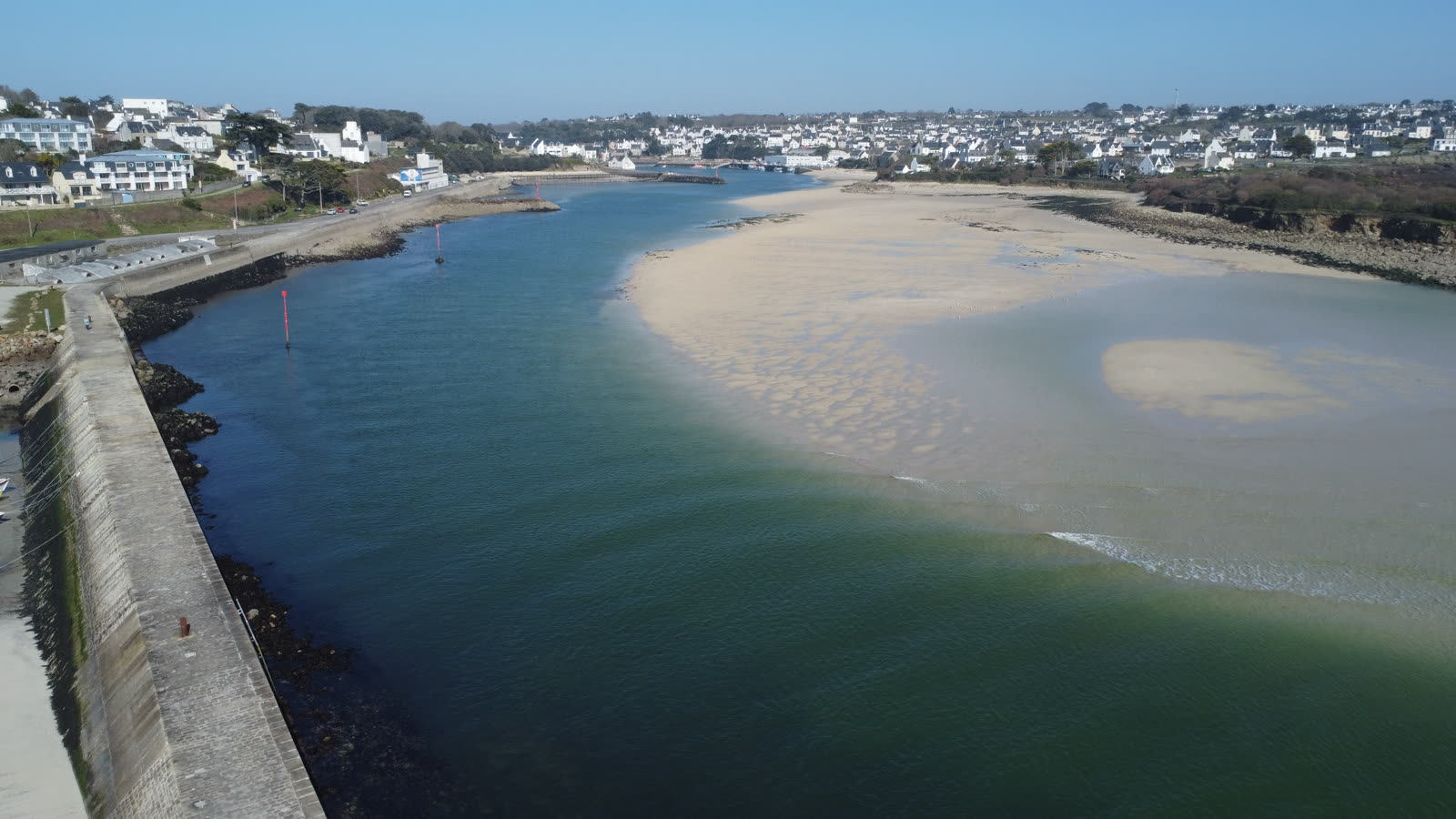 Prise de vue aérienne par drone en Bretagne — Paysage.