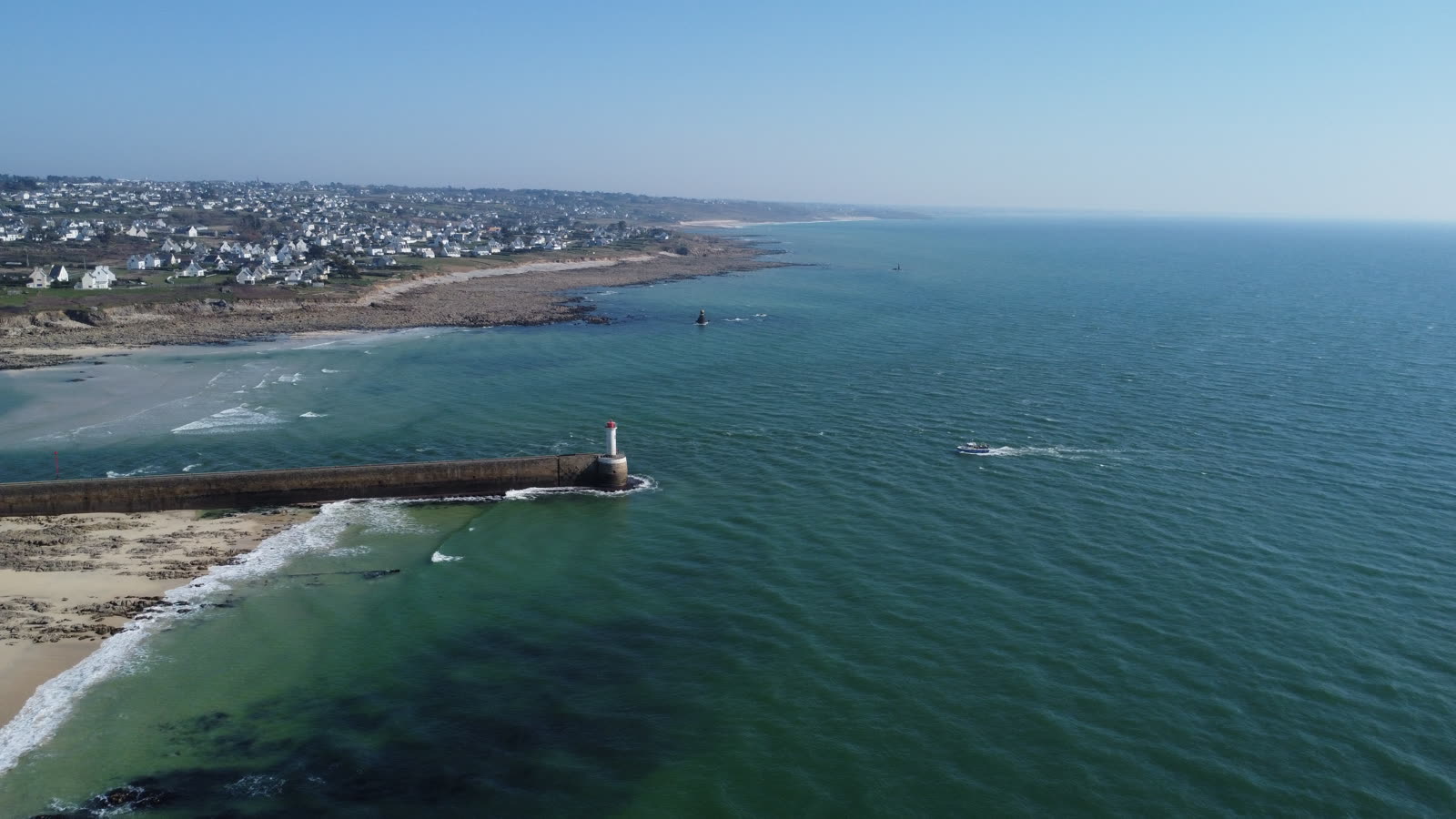 Prise de vue aérienne par drone en Bretagne — Paysage.